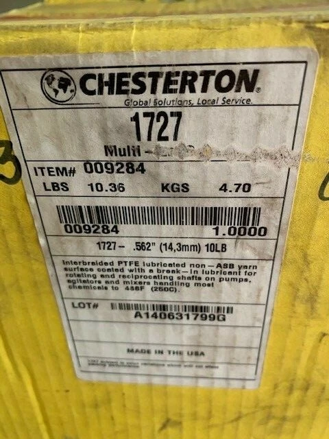 CHESTERTON 1727 MULTI-LON .562" (14.3mm) 3LB MECHANICAL PACKING (partial roll)