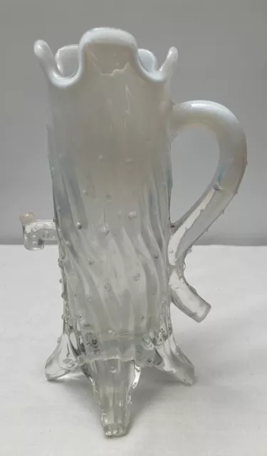 Antique Northwood White Opalescent Pump Vase