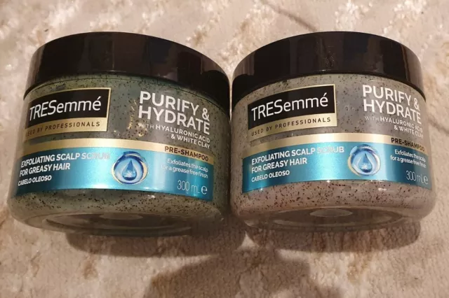 2 x Exfoliante Exfoliante Tresemme Purificar e Hidratar Cuero Cabelludo para Cabello Graso 300 ml