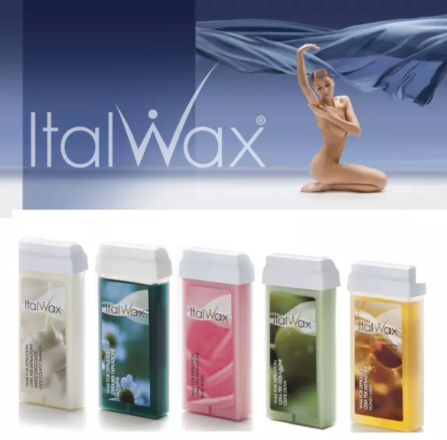 Italwax - Hair Removal Liposoluble Warm Wax Cartridge Roll on Depilatory - 100ml