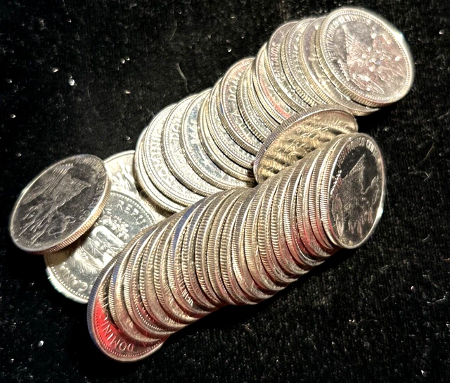 Dominican Republic lot of 1991 25 centavos KM 71 unc lot 38 coins