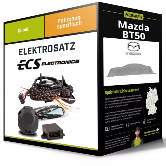 Elektrosatz 13-pol spezifisch für MAZDA BT50 08.2006-12.2015 NEU ECS Electronics