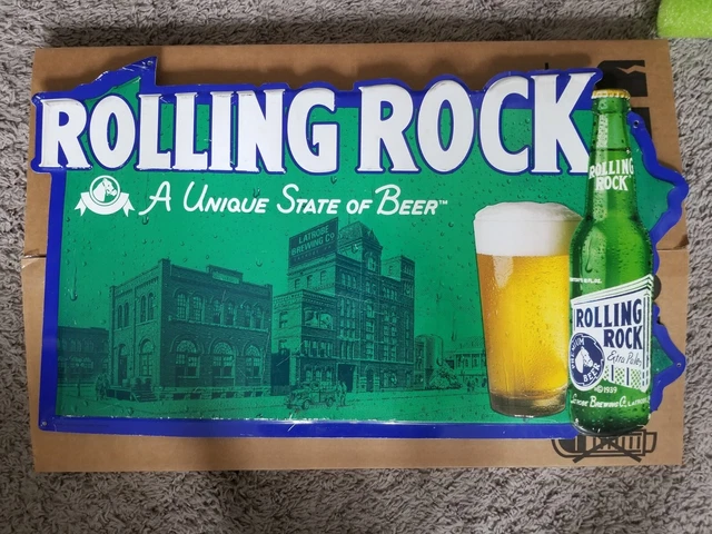 Rolling Rock A Unique State Of Beer 1999 Tin Sign Bar Decor