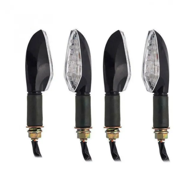 4x Black LED Turn Signal Light Indicators 4 Kawasaki Ninja 250R EX250 Versys