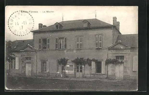 CPA Trois-Vèvres, La Mairie, Hôtel de Ville 1917