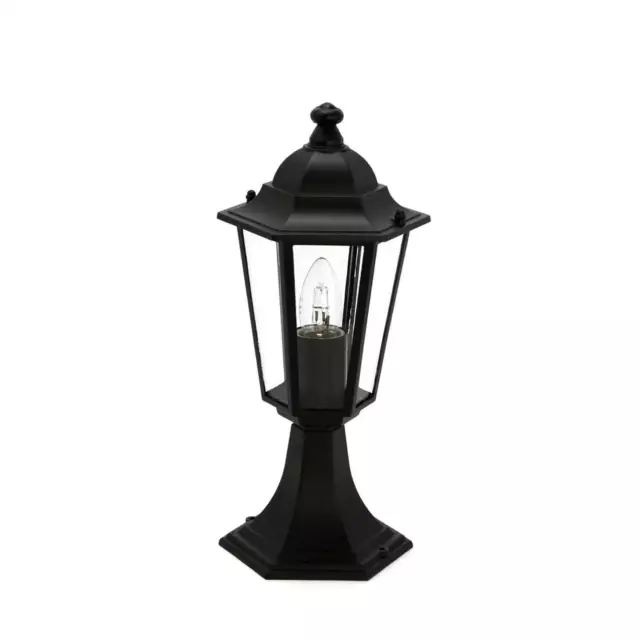 Extérieure Lampadaire Wegeleuchte IP44 Noir E27 40 CM Rustique Aluminium Glas