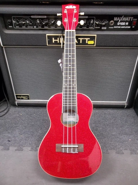 Kala KA-SPRK RED Concert sparkle Uke & carry bag. Fast free shipping.