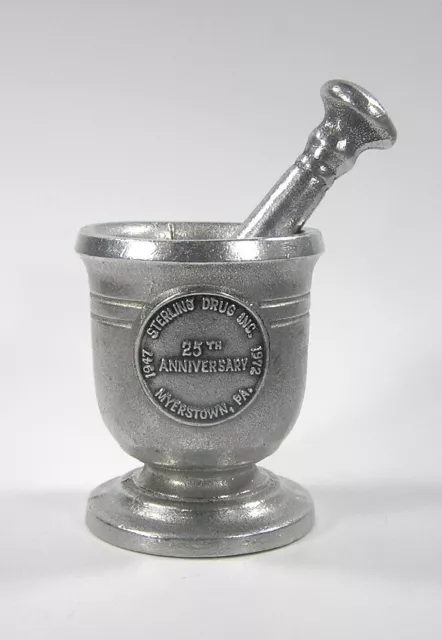 Vintage Wilton Armetale Sterling Drug Inc. Mortar & Pestle #3449 Free Shipping