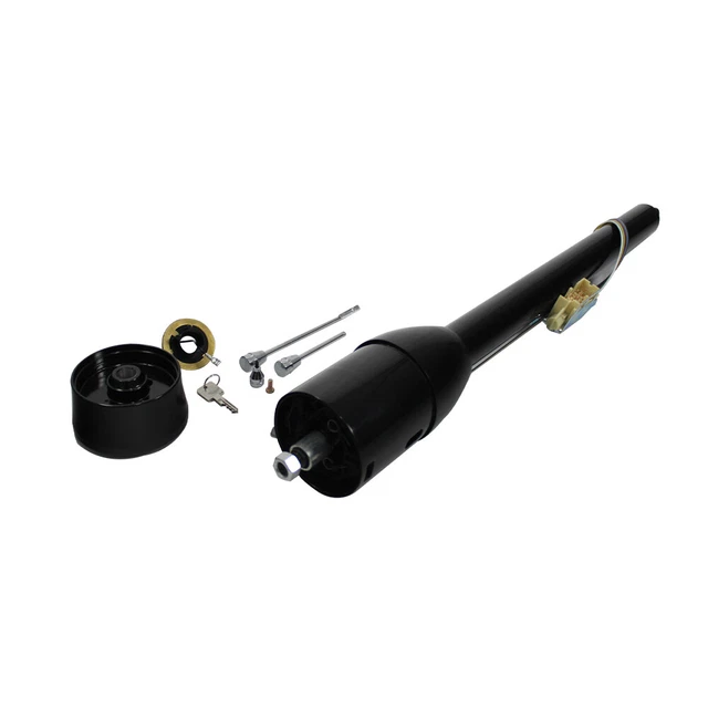 Black 32"Tilt Steering Column with Ignition Key Floor Shift for GM Chevy Pontiac