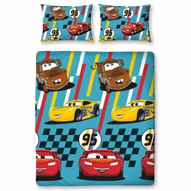 Disney Cars De Dinoco Funda Doble Edredón + Juego Almohada Niños 2 in 1