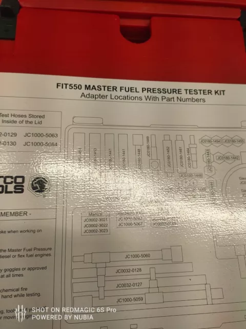 Matco Tools FIT550 Master Fuel Pressure Tester Kit 3