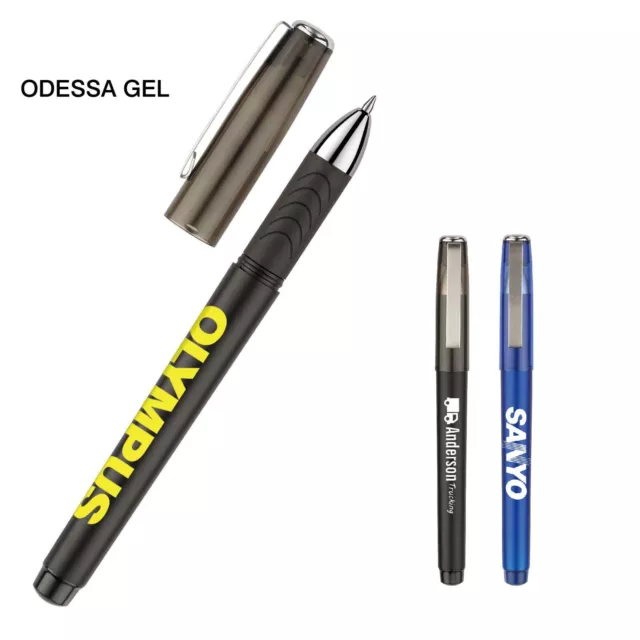 Promotional Odessa Gel Pen Printed with Your Logo + Text on 250 Pens Office Swag