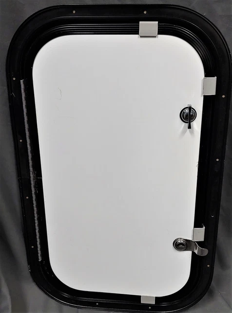 24" x 14" White with Black Trim Baggage Door