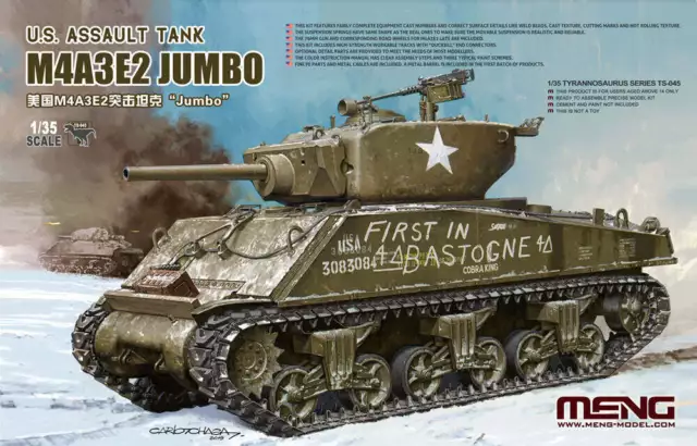Meng 1/35 U.S. Assault Tank M4A3E2 Jumbo Plastic Model Kit