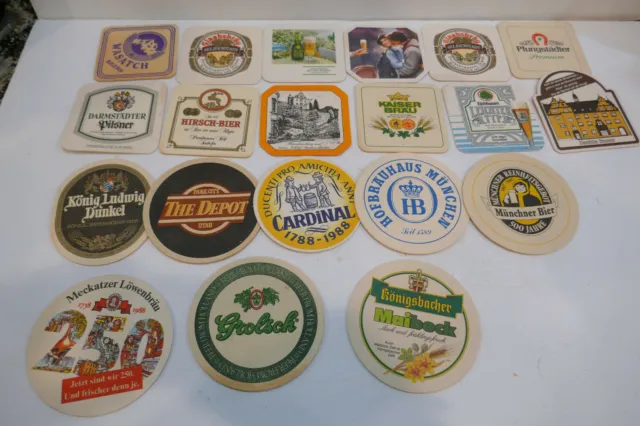 20 diff 1980's German Beer Matts or Coasters Lot of 20 Lot # 11