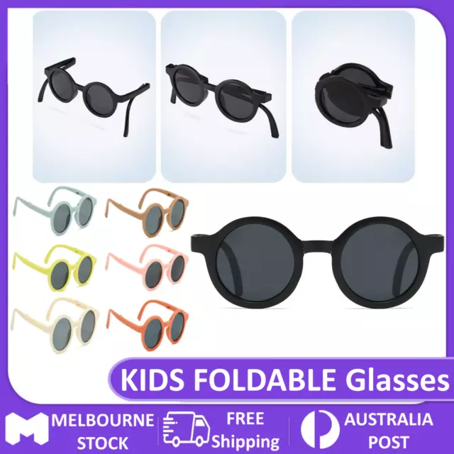 Polarized Kids Foldable Sunglasses UV400 Sun Eyeglasses for Girls Boys Age 2-8