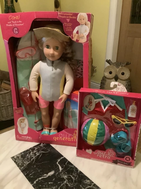 OUR GENERATION DELUX Surfer Doll Coral with Storybook Beach Belle Outfit New 53.00 PicClick UK