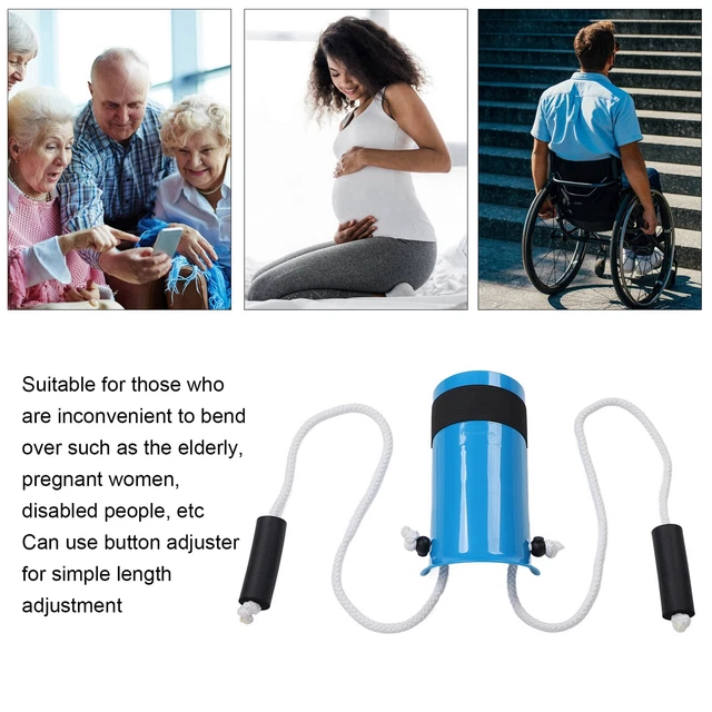 (Blue)Stocking Slider Sock Puller Tool Assist Device For Elderly Pregnant HG5