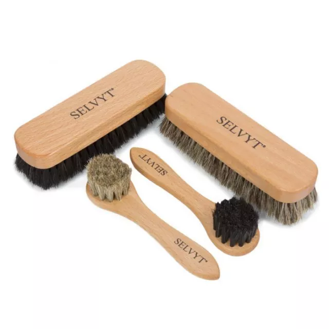 Selvyt Premium Horsehair Buffing and Applicator Brush set