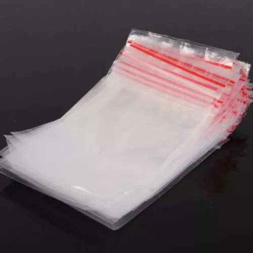 Small Clear Plastic Poly Grip Self Seal Resealable Zip Lock Mini Bags Jewellery