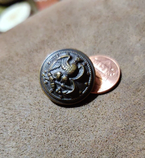 Military Button Types VINTAGE MILITARY BRASS Button Made In England Eagle Anchor Stars and ...