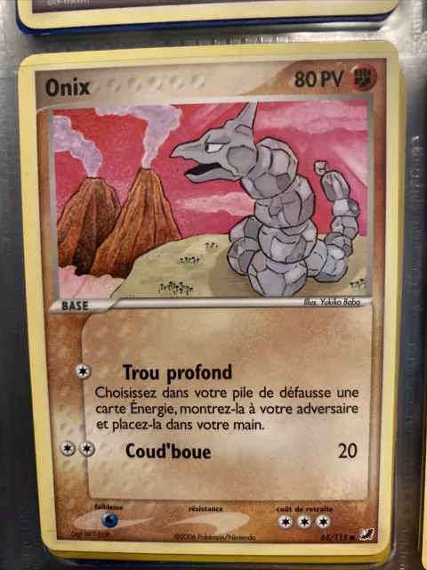 Carte Pokémon COMMUNE Onix 65/115 Ex Forces Cachées Bloc EX FR