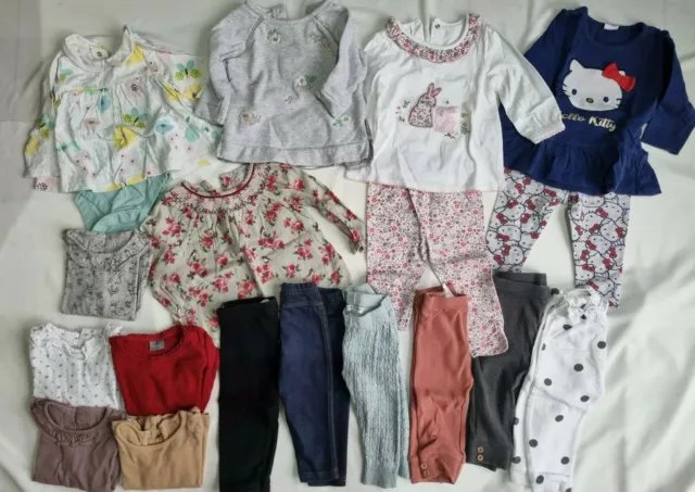 girls girl baby 6 9 6-9 months bundle Clothing Cloths Joblot tops trousers