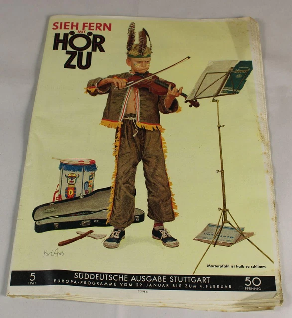 C12 / Hörzu N.5/1961 - Orig Vintage Ferneszeitung Con Bella Vecchio Reklame / 98