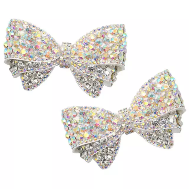 2 pezzi da donna con fiocco in strass per scarpe da sposa, decorazione per