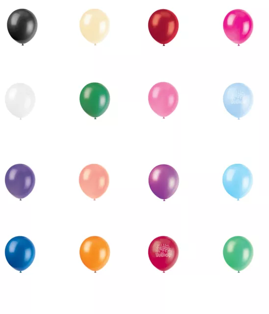 15 X 12" Inch Latex Helium/Air Quality Balloons For Birthday Wedding 26 Colours