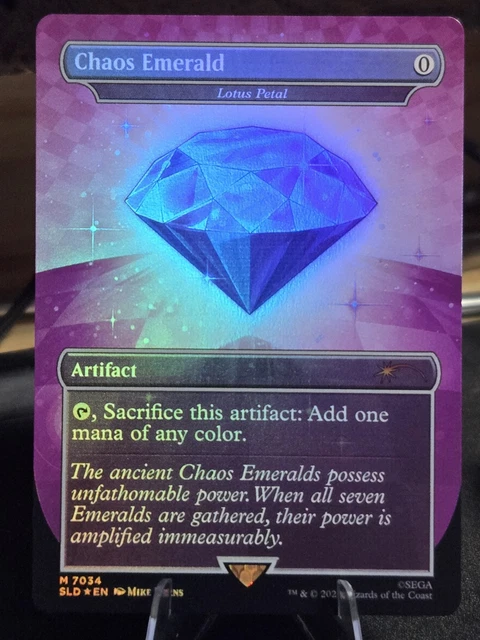 MTG SONIC X Secret Lair Chaos Emerald (Lotus Petal) Purple
