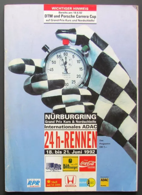 Intern. 24-Stunden-Rennen,  Nürburgring  –  1992  * Programm  /  429