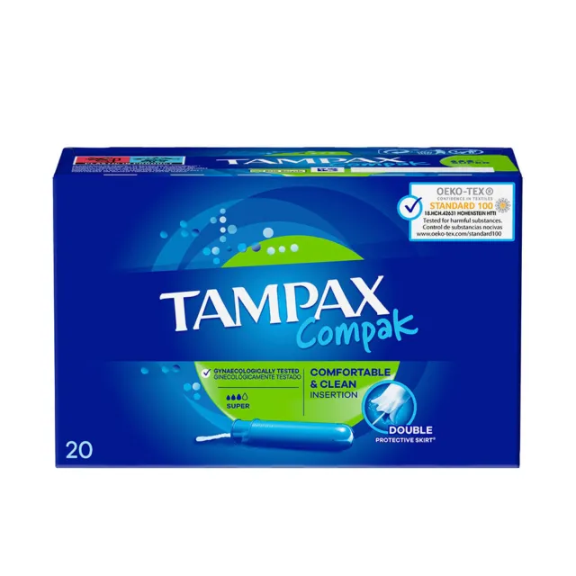 Higiene Tampax unisex TAMPAX COMPAK tampón super 20 u
