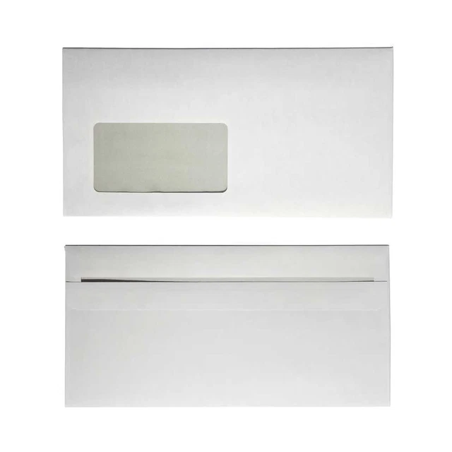 2000x custodie per finestra custodie per lettere con finestra DIN lunghe bianche 75 g/m2 sk (np)