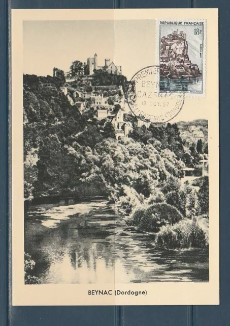 carte 1er jour   Dordogne  24 Beynac  1957