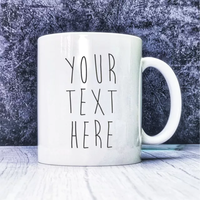 Personalised Photo & Text Mug Coffee Cup Fathers Day Birthday Gifts for Him Her 3