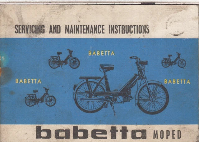 JAWA BABETTA TYPE 28 Ultra Lightweight Moped Orig. Owners Instruction ...