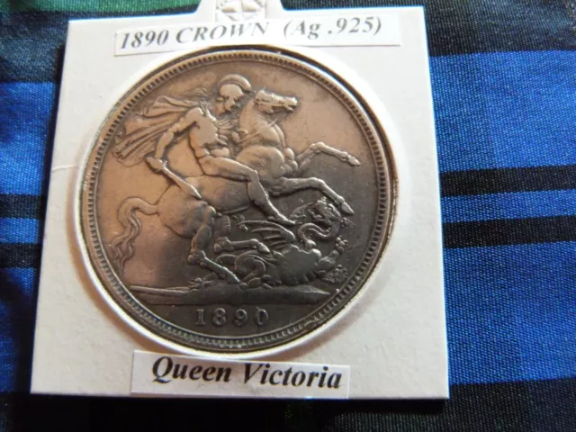 1890 Victorian Silver Crown (Ag .925)  Queen Victoria pre 1920