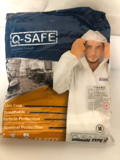 Lot de 5 combinaisons de peinture Q-SAFE avec capuche hyper résistante cat 3 T M