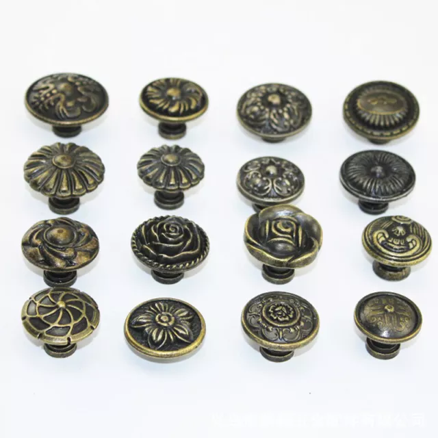 Alloy Drawer Cabinet Knobs Furniture Hardware Cupboard Door Pull Handles Retro