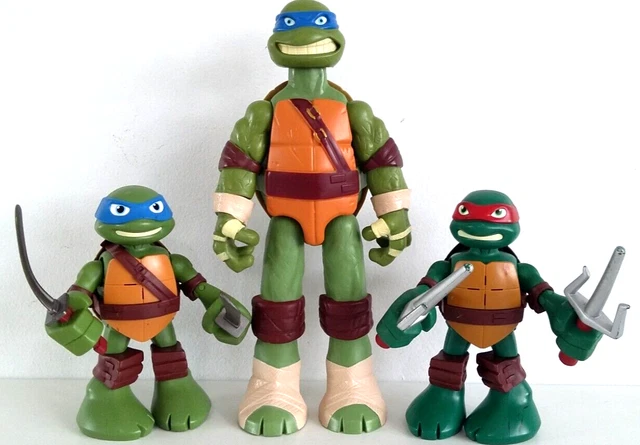 Teenage Mutant Ninja Turtles TMNT figures-Moving Talking Playmates Lot 3x