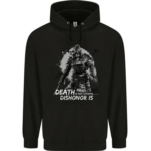 Death Not Eternal Martial Arts MMA Samurai Mens 80% Cotton Hoodie