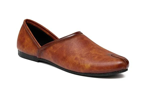 Uomo Jutti Mojari Similpelle Ammortizzato Suola Scarpe Taglia US 7-12 Sleek Tan