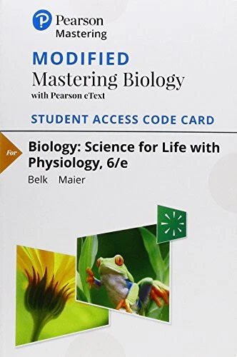 Modified MasteringBiology eText Standalone Access Card Biology Physiology Belk