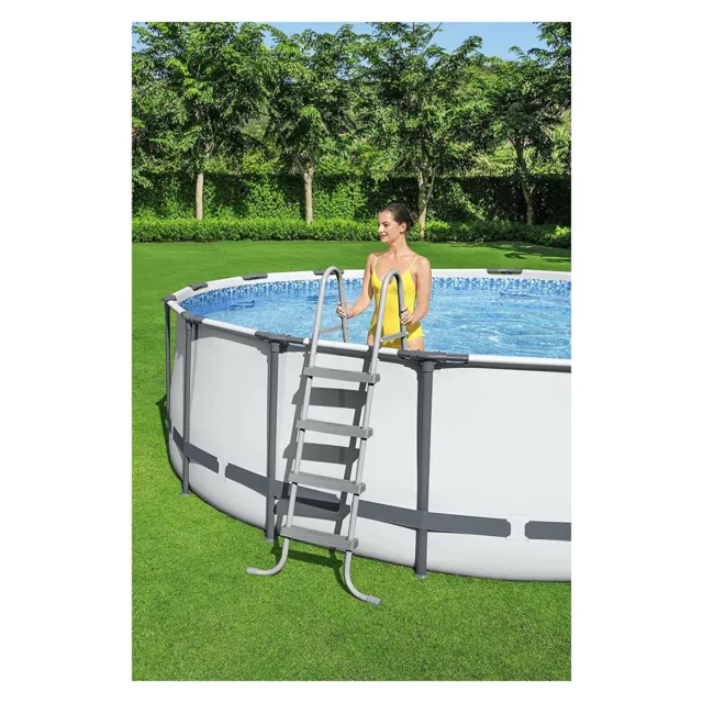 Heavy Duty Bestway Steel Max Frame Above Ground Swimming Pool 18ft 56463 549cm 3