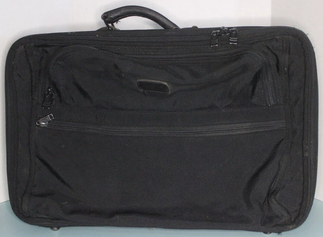 Used Tumi Made In USA Black Ballistic Nylon 21” Carry On Garment Bag Briefcase