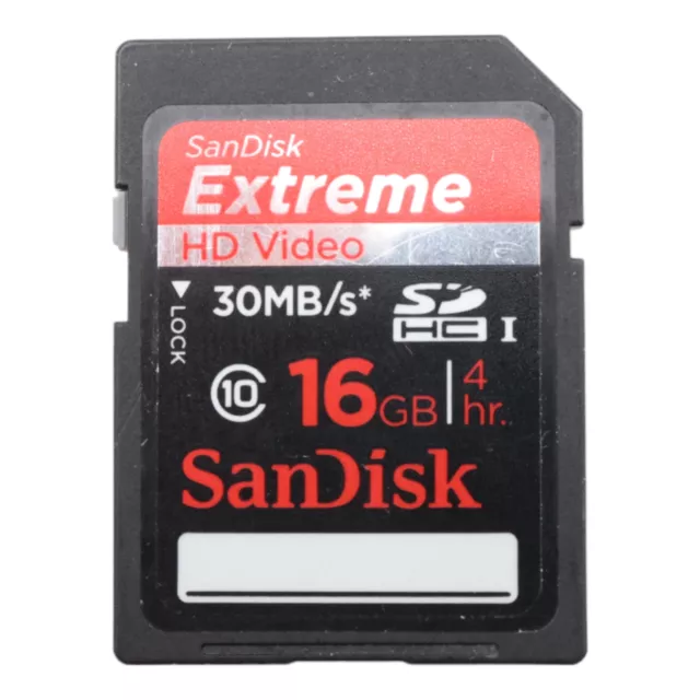 SanDisk SD HC  SDHC Extreme 16GB 30MB/s Memory Card Speicherkarte