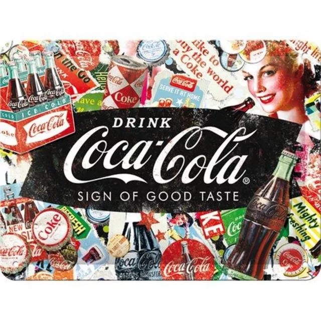 tin sign, metal sign, decorative sign 6 x 8 in - Coca-Cola - Coca-Cola Collage
