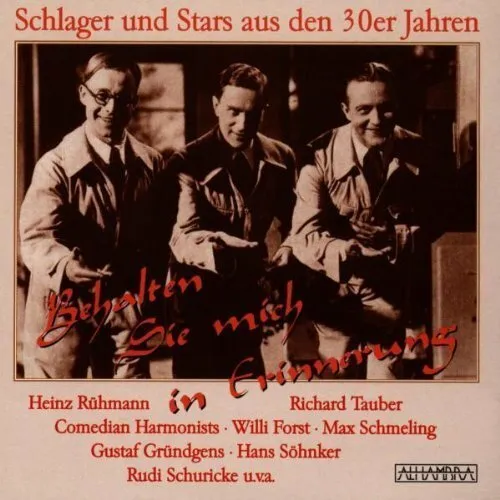 Behalten Sie mich in Erinnerung (30er Jahre) [CD] Richard Tauber, Comedian Ha...