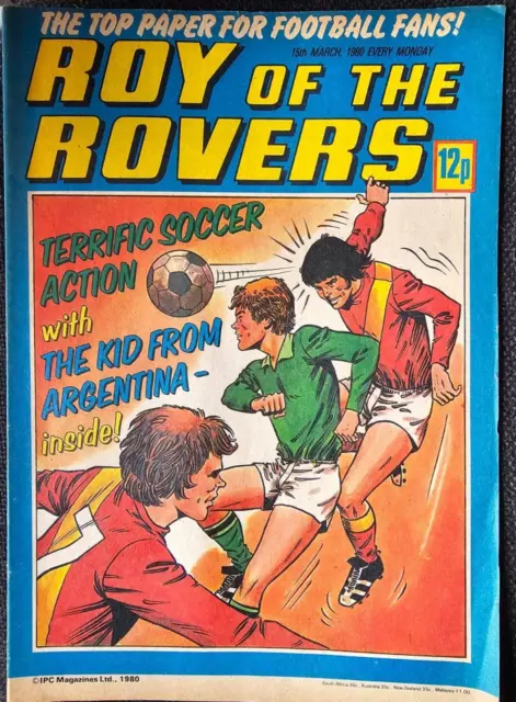 Roy Of The Rovers Paper Comic  15Th  March    1980  Vintage